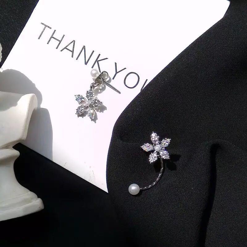 Asymmetrical earrings korean store