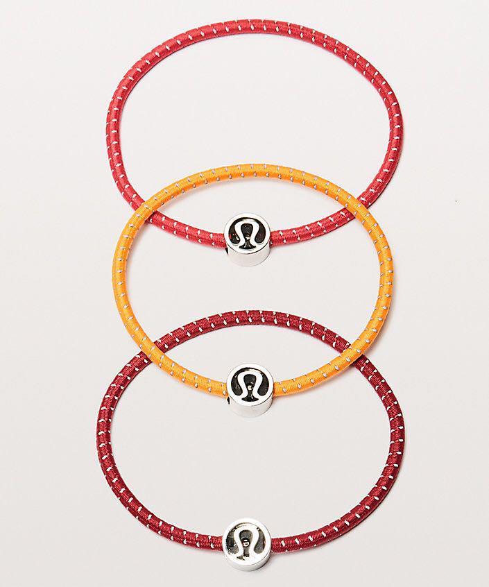 Lululemon Glow On Hair Ties Women S Fashion Accessories Hair