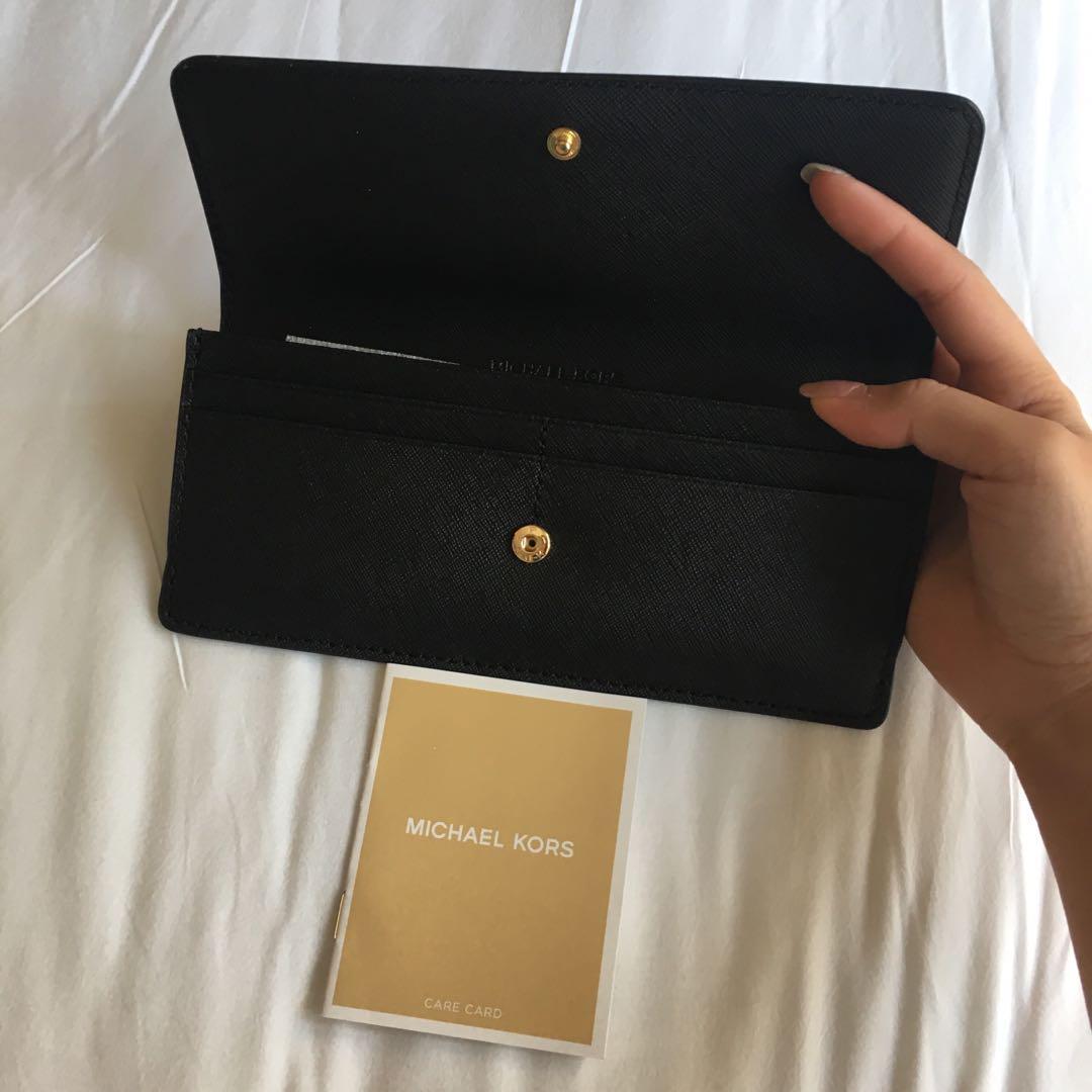 Michael kors jet set travel slim saffiano leather wallet 2025