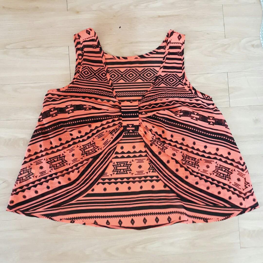neon orange beach cover up