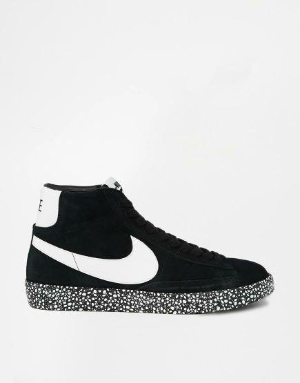 nike black suede blazers