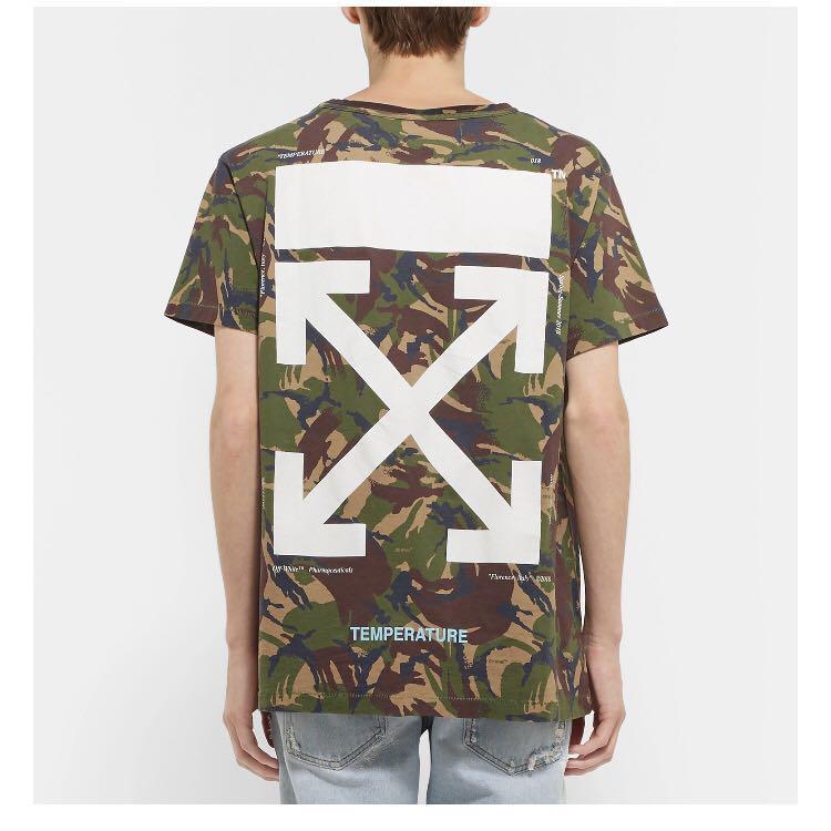 Camo off 2025 white tee