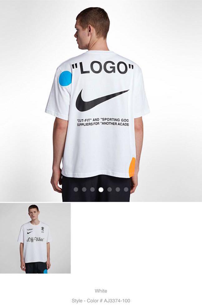 Offwhite x Nike Mon amour T-shirt, Men's Fashion, Clothes, Tops on Carousell