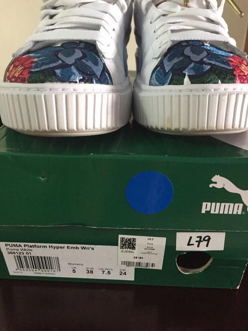 Puma platform hyper hotsell embroidered