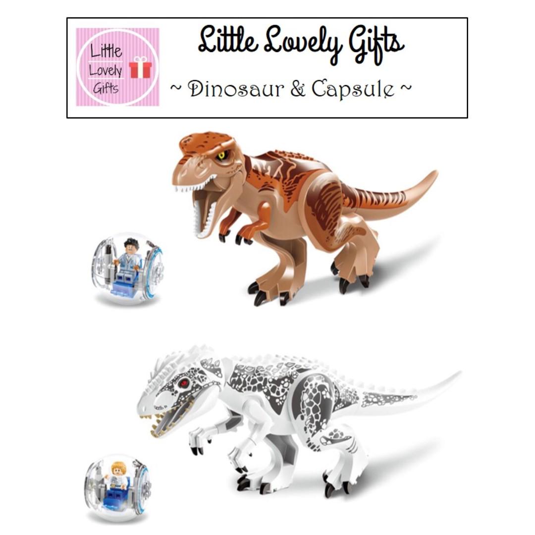 T Rex Or Indominus Rex Dinosaurs And Capsule And Minions Toys