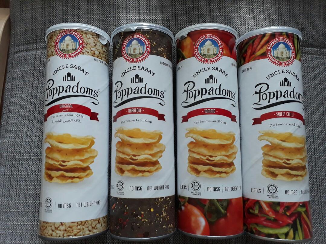 Uncle Saba S Poppadoms Lentil Chips On Carousell
