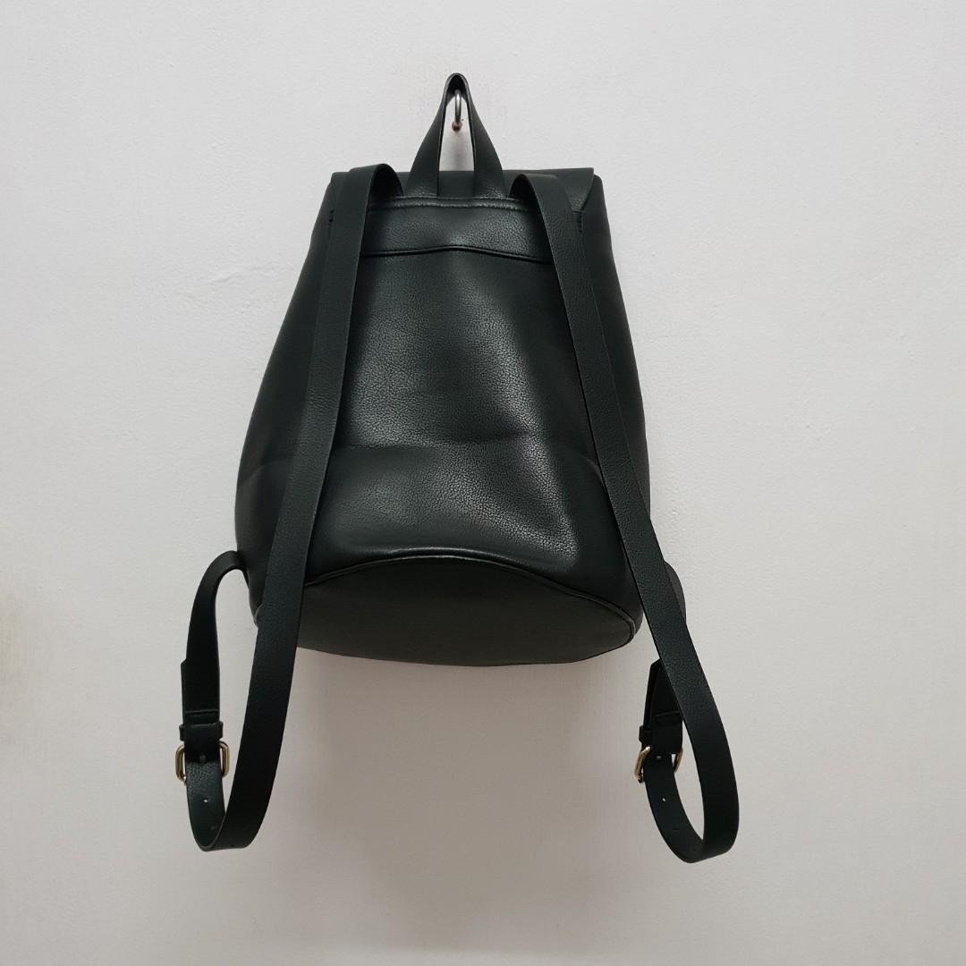 Zara Backpack with Foldover Flap, Women's Fashion, Bags & Wallets