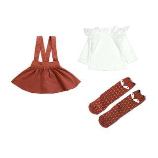 NWT Chestnut size 2-3 girls outfit skirt lace long sleeve top & long socks