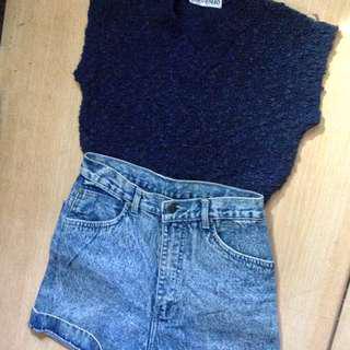1 set rajut navy