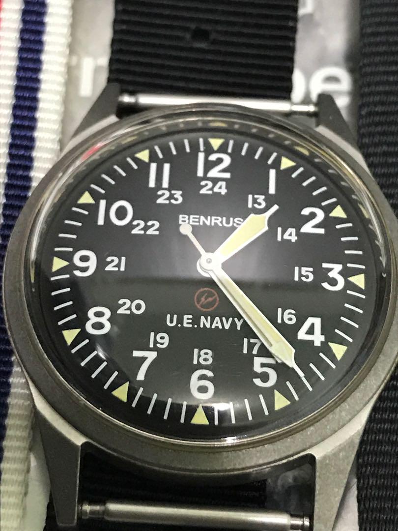 二手美品 uniform experiment x BENRUS MILITARY WATCH 閃電 軍錶 手錶