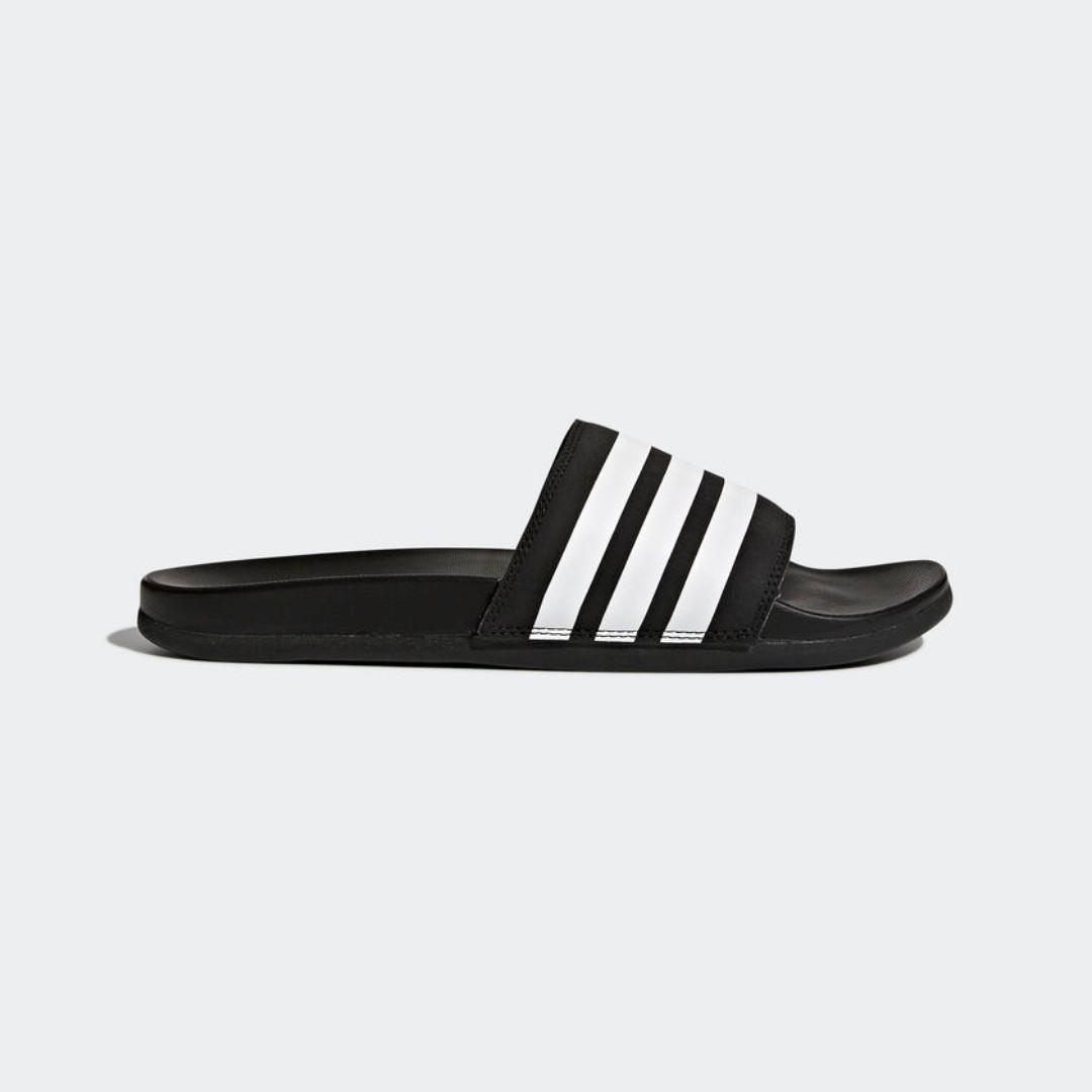 adilette cloudfoam plus stripes slides review