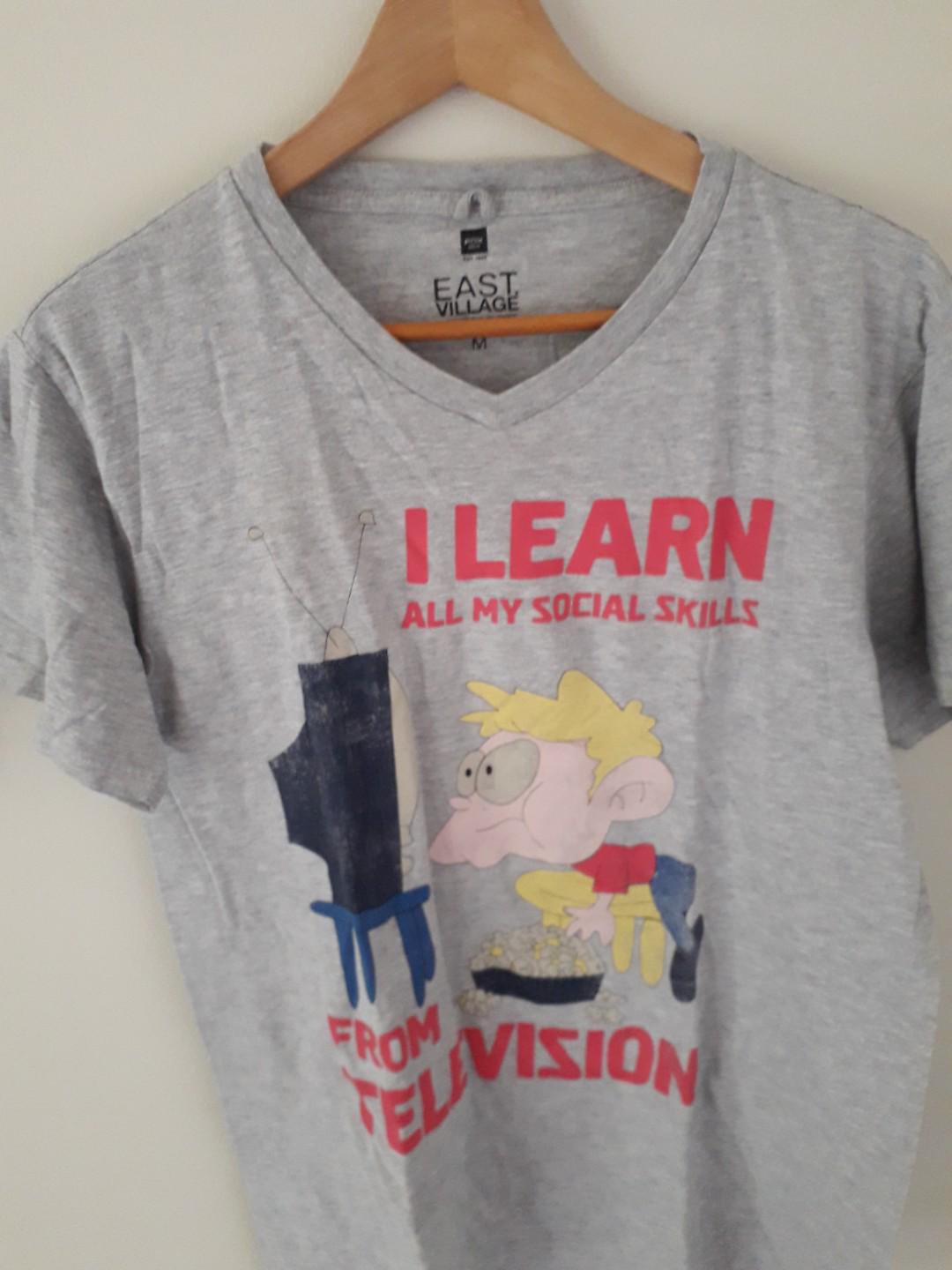 Authentic Fox X East Village Cartoon T Shirt Men S Fashion
