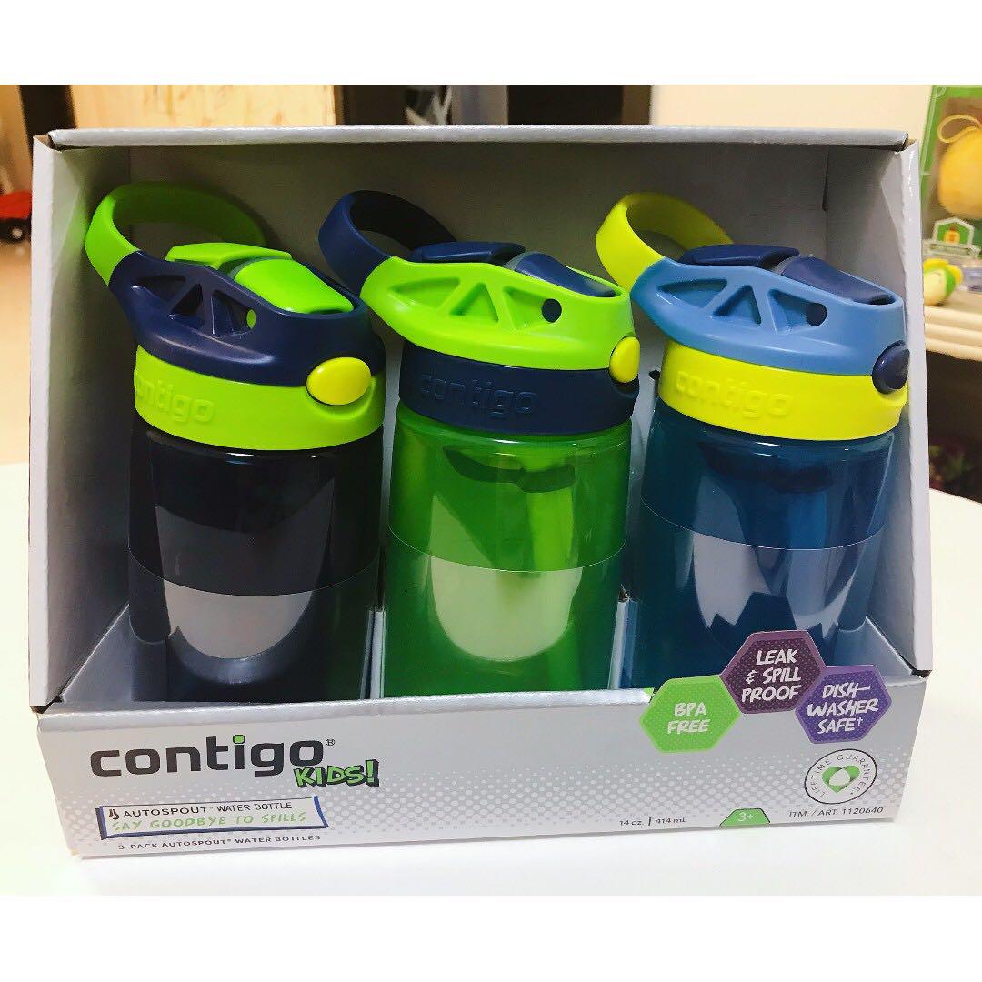Contigo Kid's Water Bottle with AUTOSPOUT, 3-pack