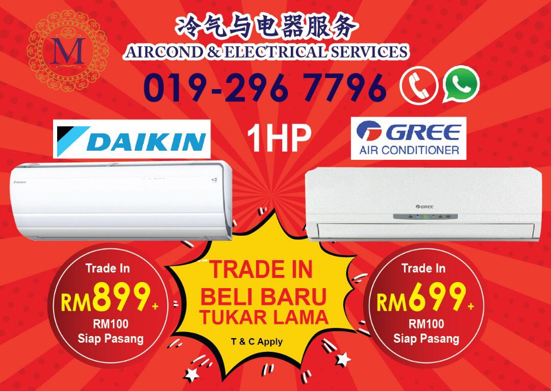 Brand New Aircond Direct From Factory Daikin Gree Services Home Services Aircon Services On Carousell
