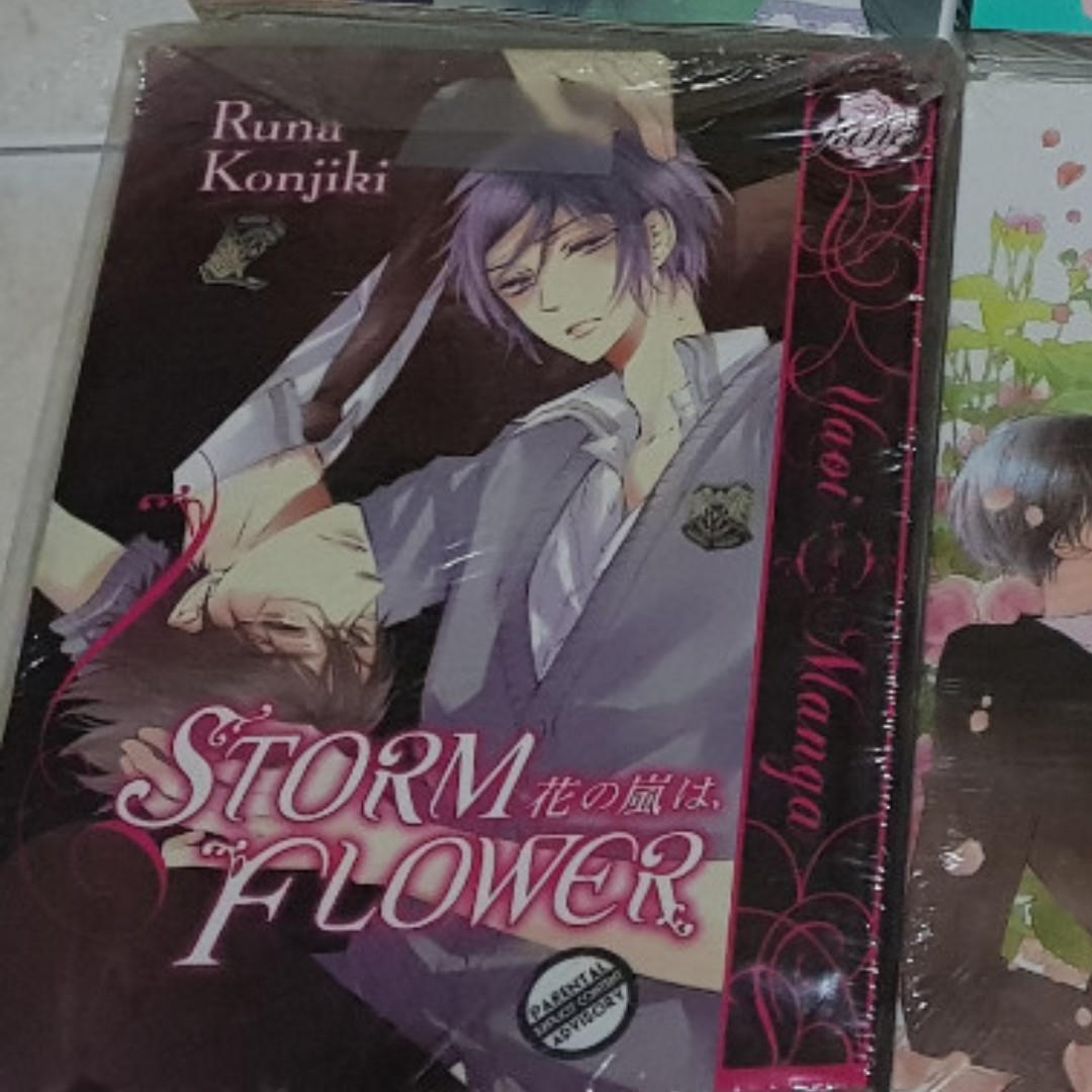 English Manga Storm Flower 紺色ルナ Konjiki Runa Double Cast 麻々原絵里依 Mamahara Ellie Bl Yaoi Books Stationery Comics Manga On Carousell