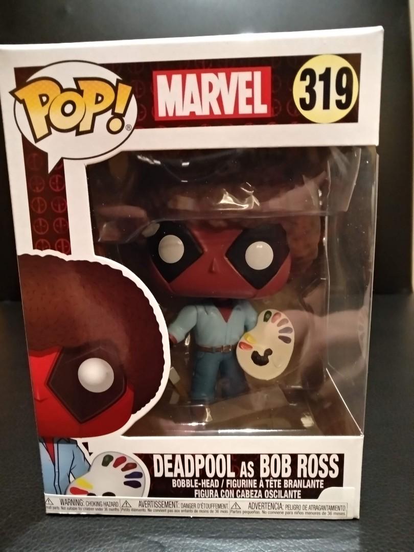 Funko Pop Deadpool as Bob Ross, Hobbies u0026 Toys, Toys u0026 Games on Carousell