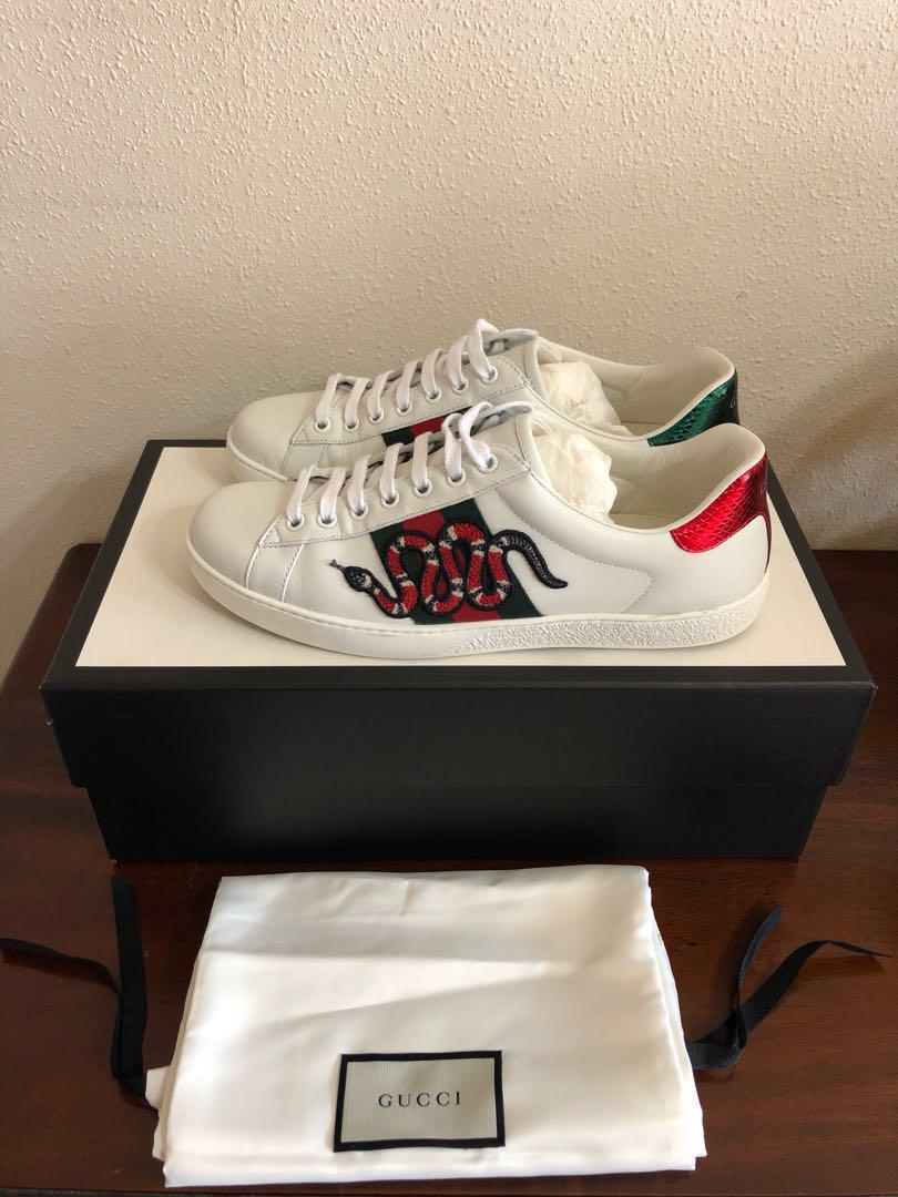 Gucci Ace Embroidered Sneaker Snake 