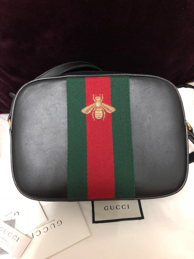 gucci bee sling bag, Luxury, Bags 