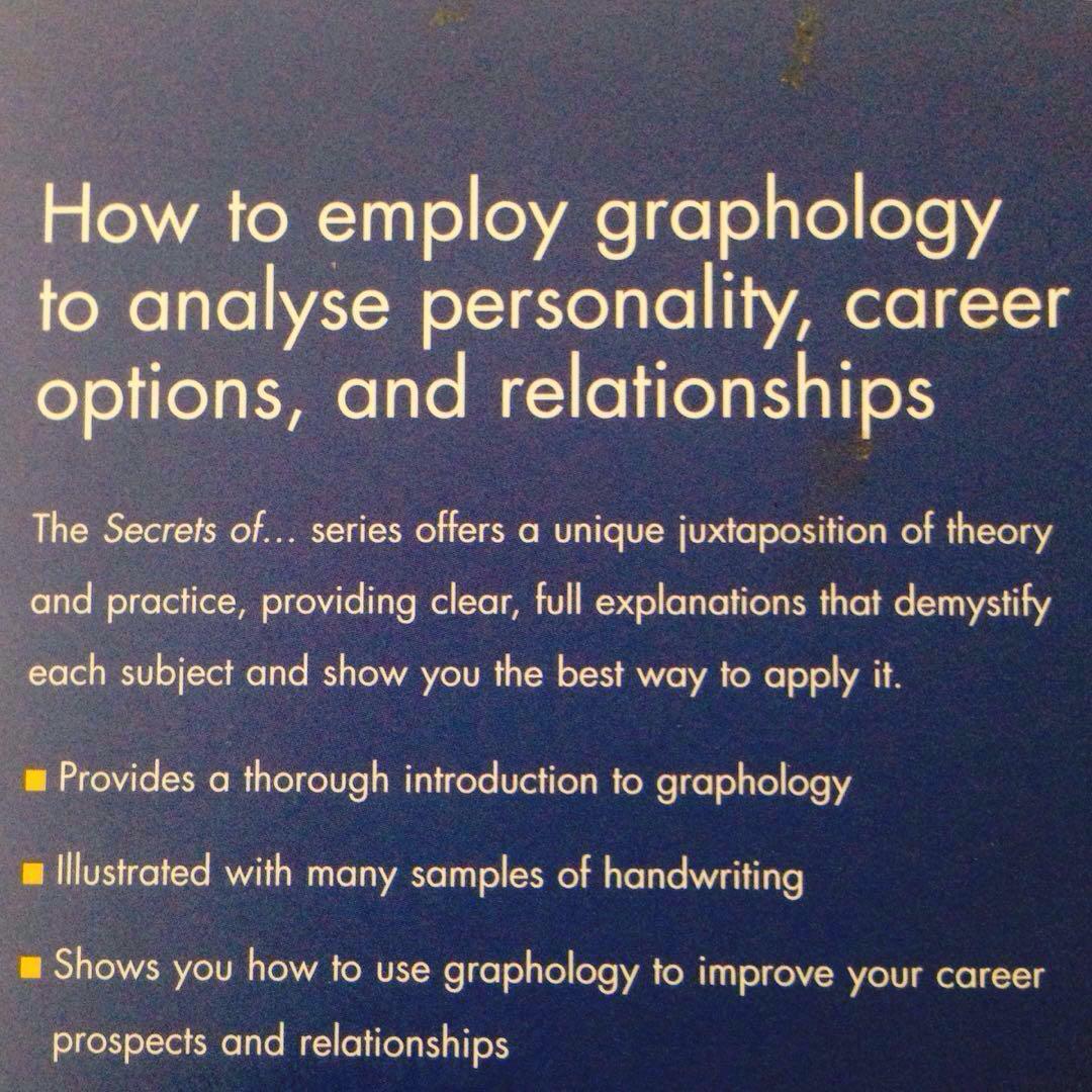Handwriting Analysis Secrets Of Graphology Hariraya35 Books Stationery Non Fiction On Carousell