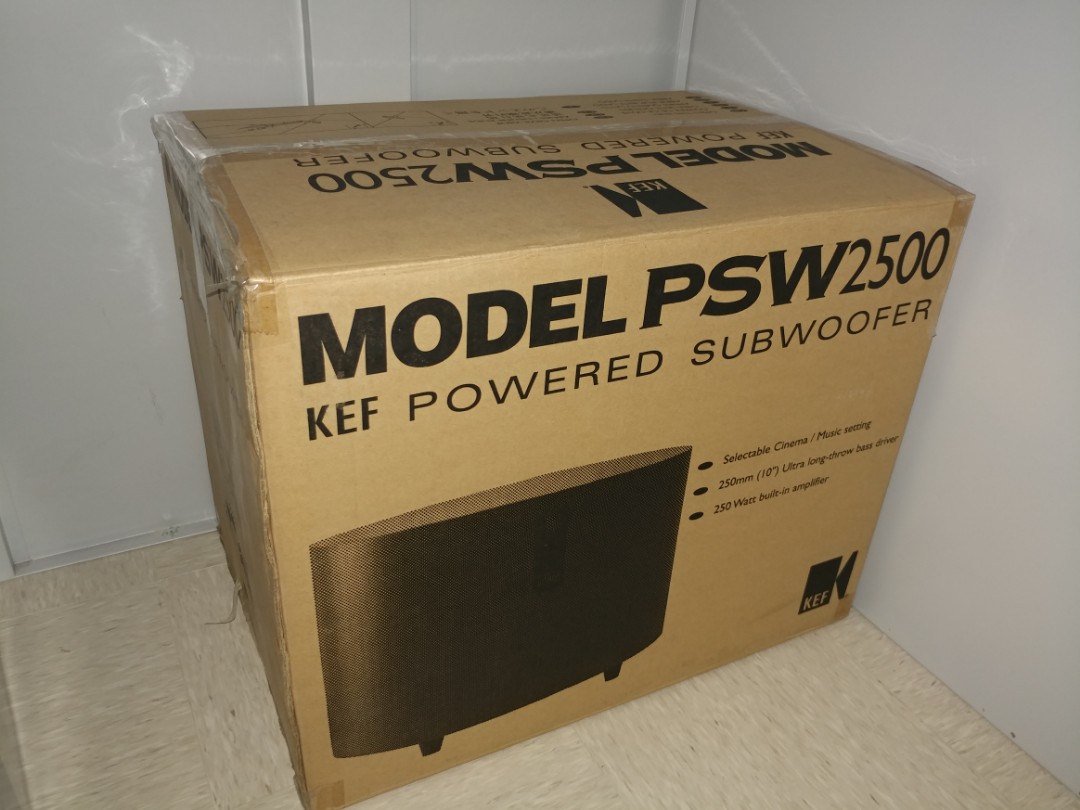 KEF Powered Subwoofer PSW 2500 (Walnut), 音響器材, Soundbar、揚聲器、藍牙喇叭、耳擴
