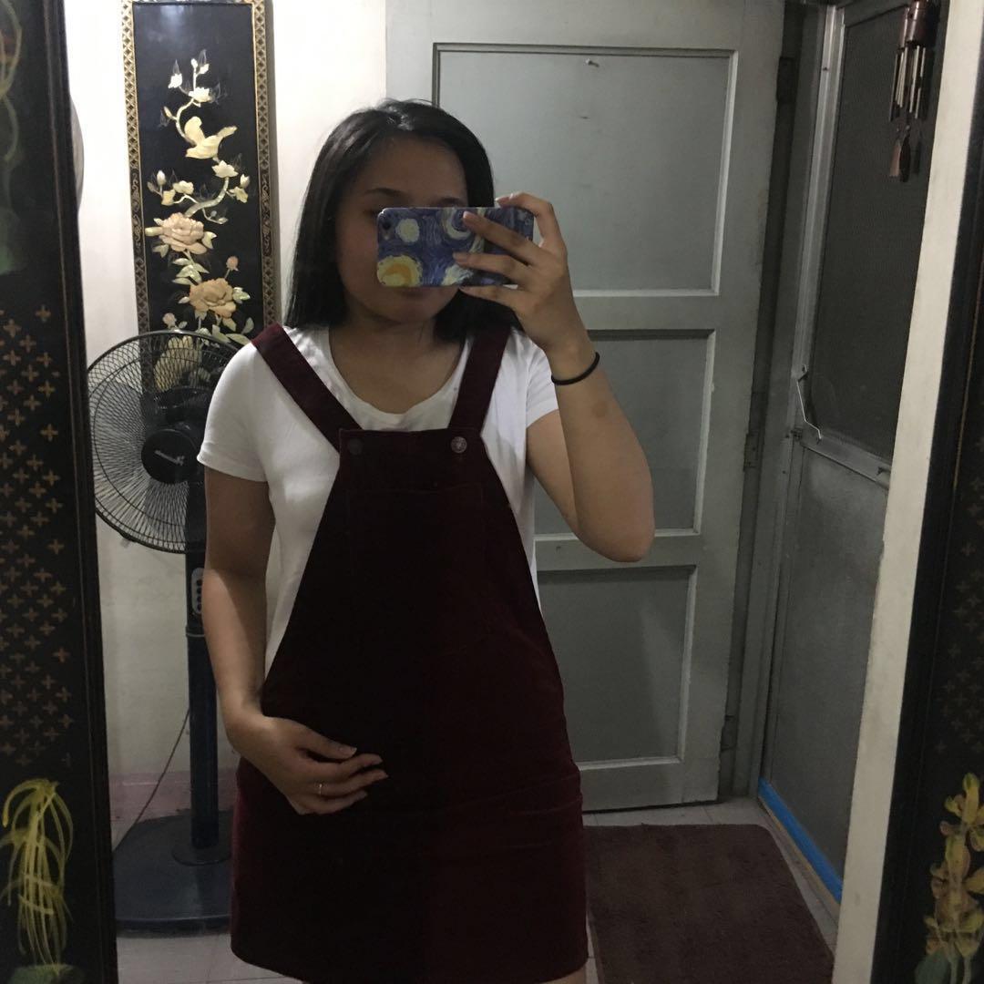 maroon jumper skirt