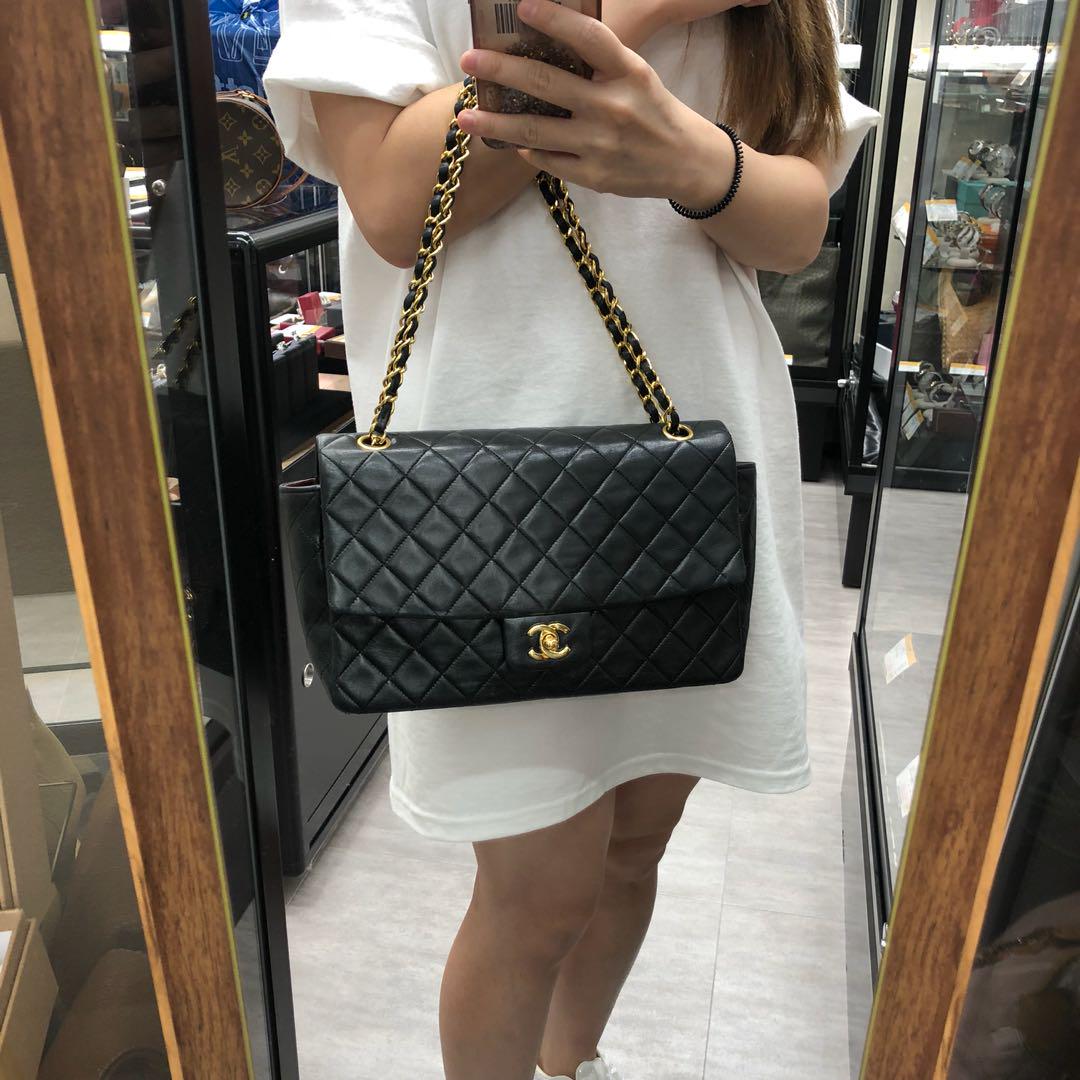 NOW IN JAPAN: Authentic Chanel Lambskin Bigger than Medium Flap Bag