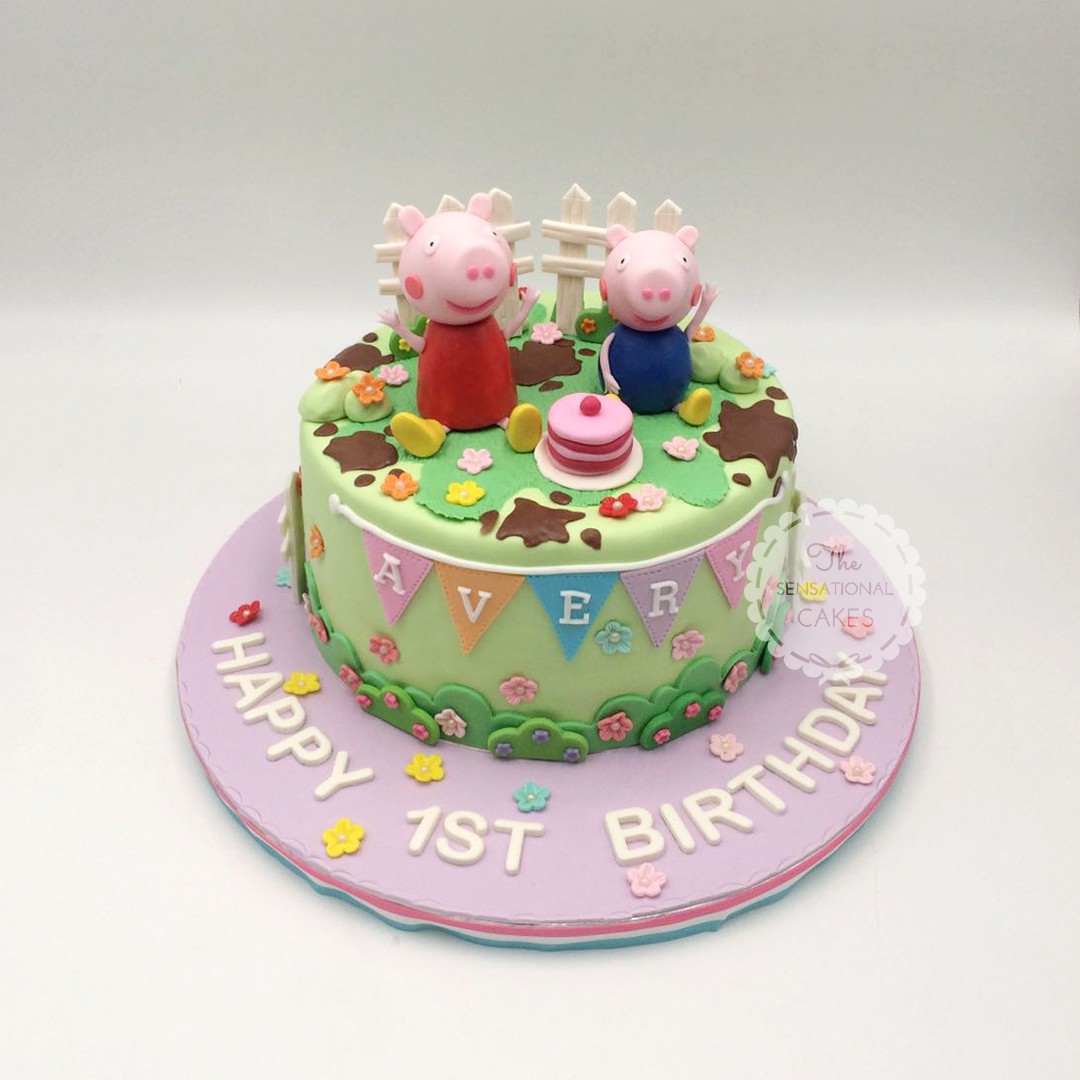 Peppa Pig Birthday Party Theme Fondant Cake Singaporecake Food