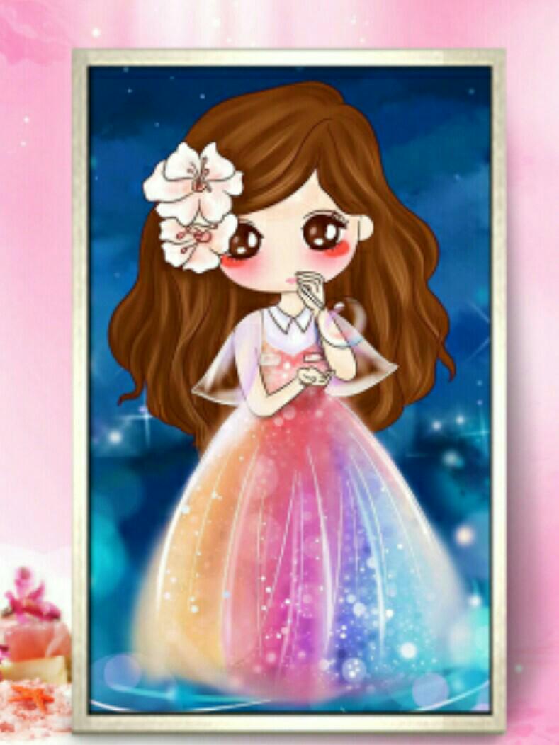 Rainbow Girl 5d Diamond Art Painting Diy Design Craft Craft