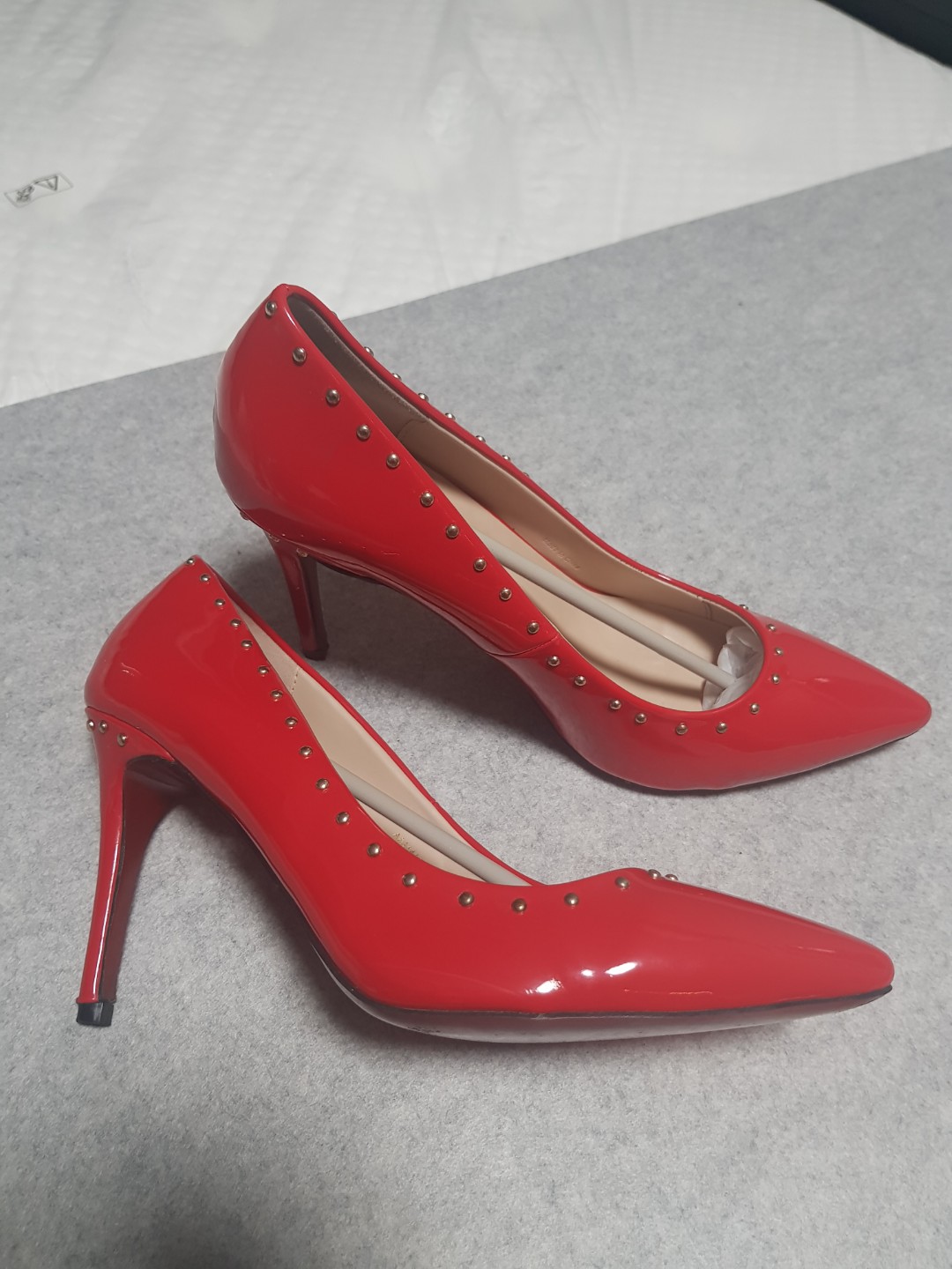 red stud heels
