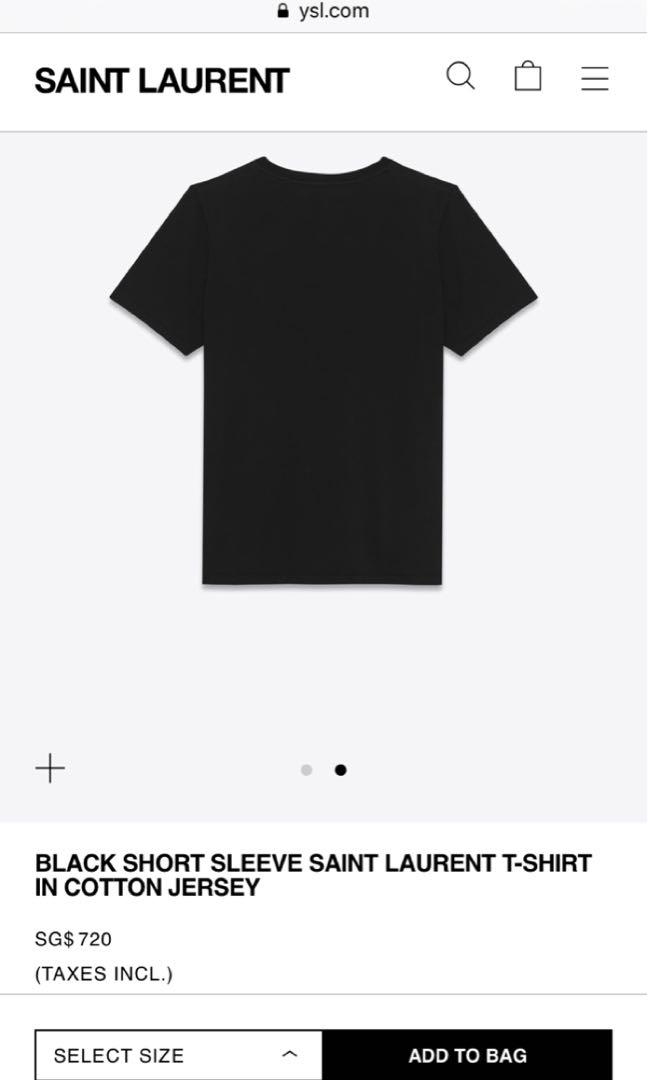 saint laurent small logo tee