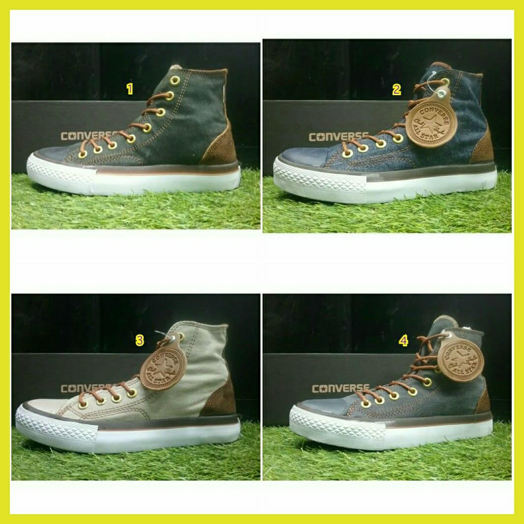 Sepatu converse high pria cowok denim keren kekinian terbaru 2018 murah branded