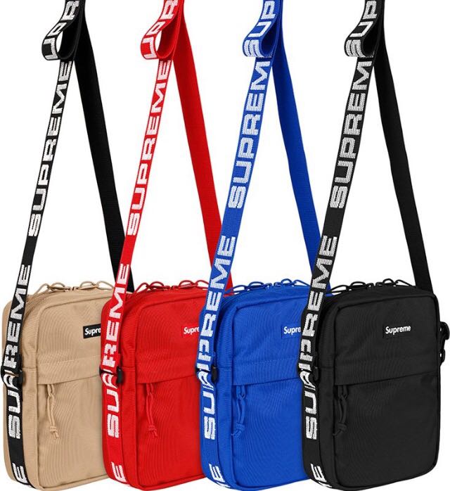 supreme ss18 shoulder bag blue
