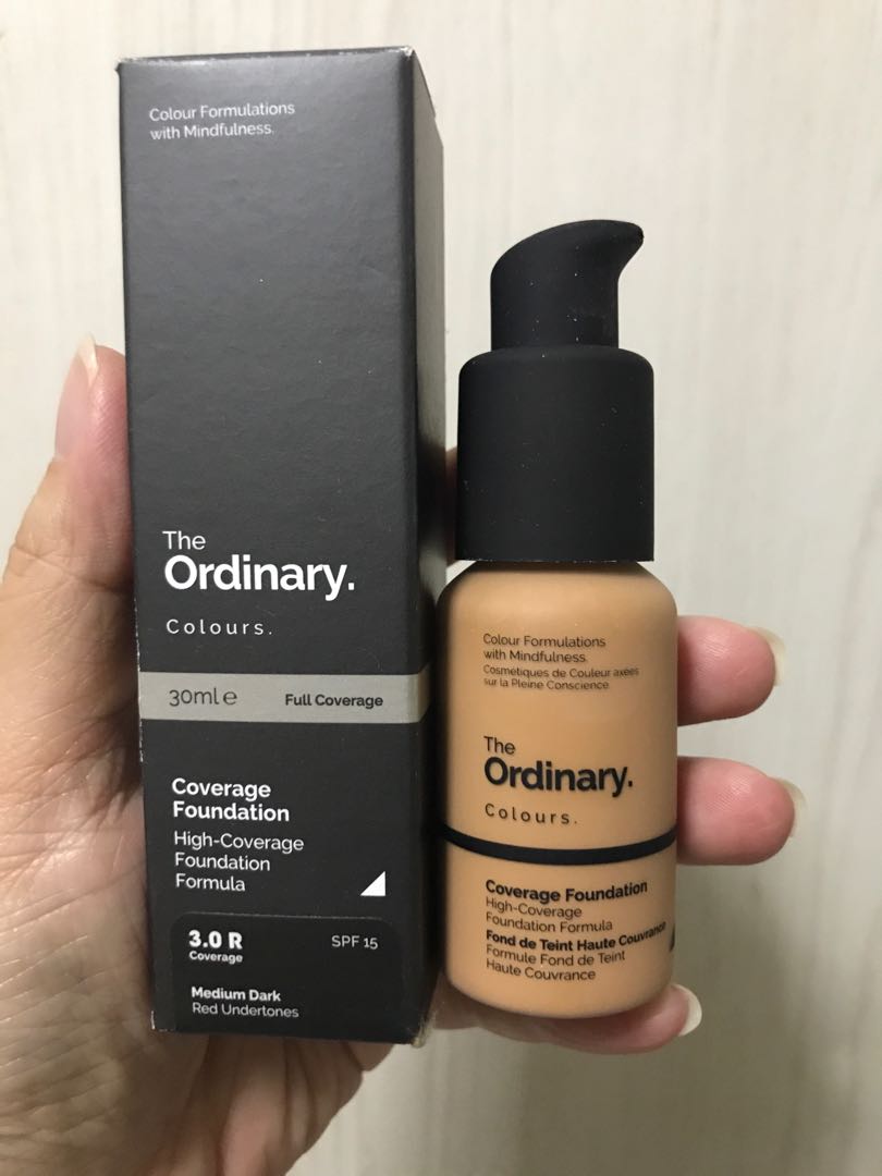 The Ordinary Coverage Foundation Shade 3 0r Medium Dark Beauty Personal Care Face Makeup On Carousell