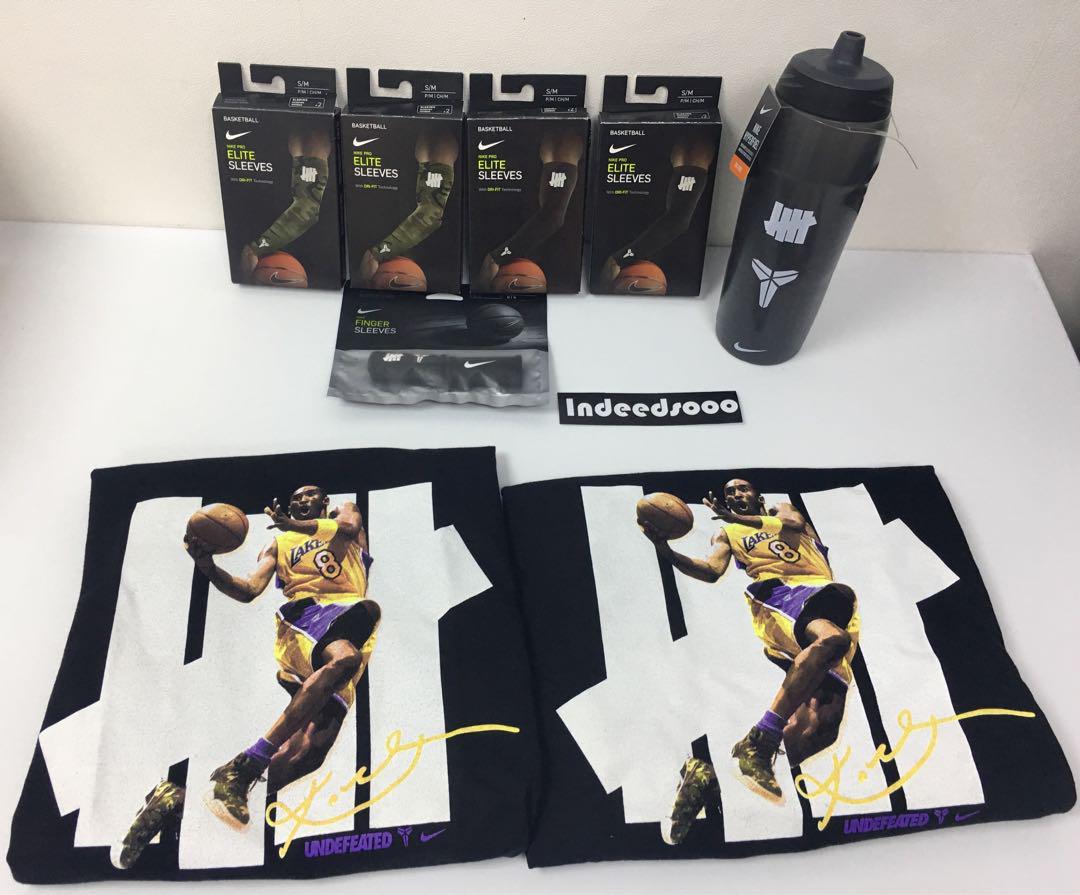 undefeated x nike x kobe finger sleeves black