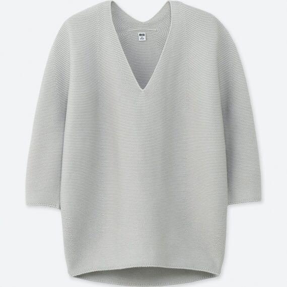 Uniqlo Women Cotton Cocoon Silhouette Sweater Women S Fashion