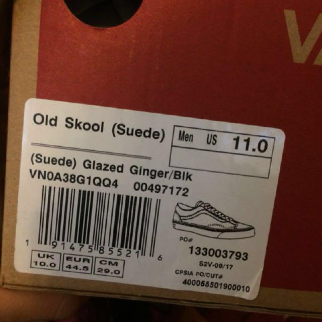vans old skool suede glazed ginger