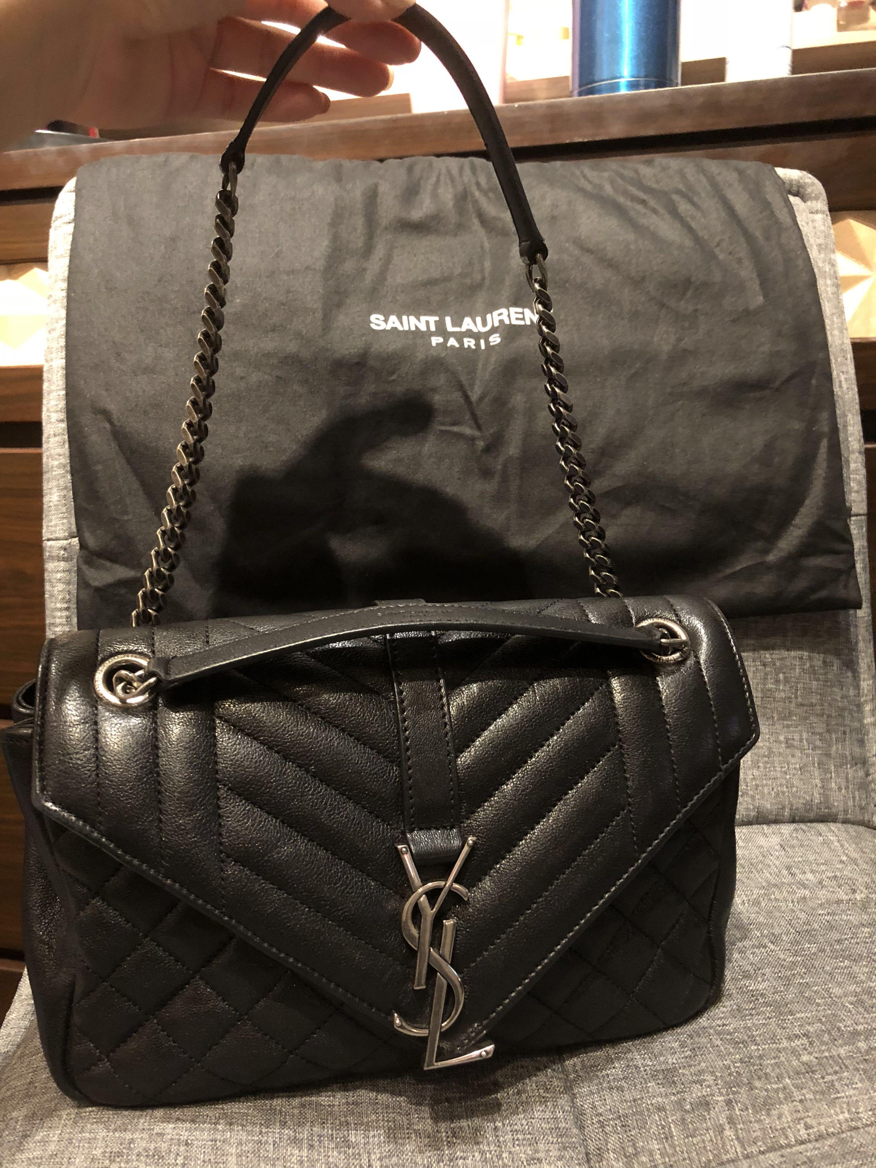 Ysl 鏈條包黑色 粉色 名牌精品 精品包包在旋轉拍賣