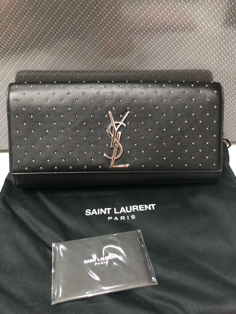 Ysl studded 2025 clutch