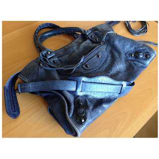 Balenciaga Classic City Navy Dark Blue Bag Medium authentic