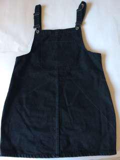 Black overalls dress