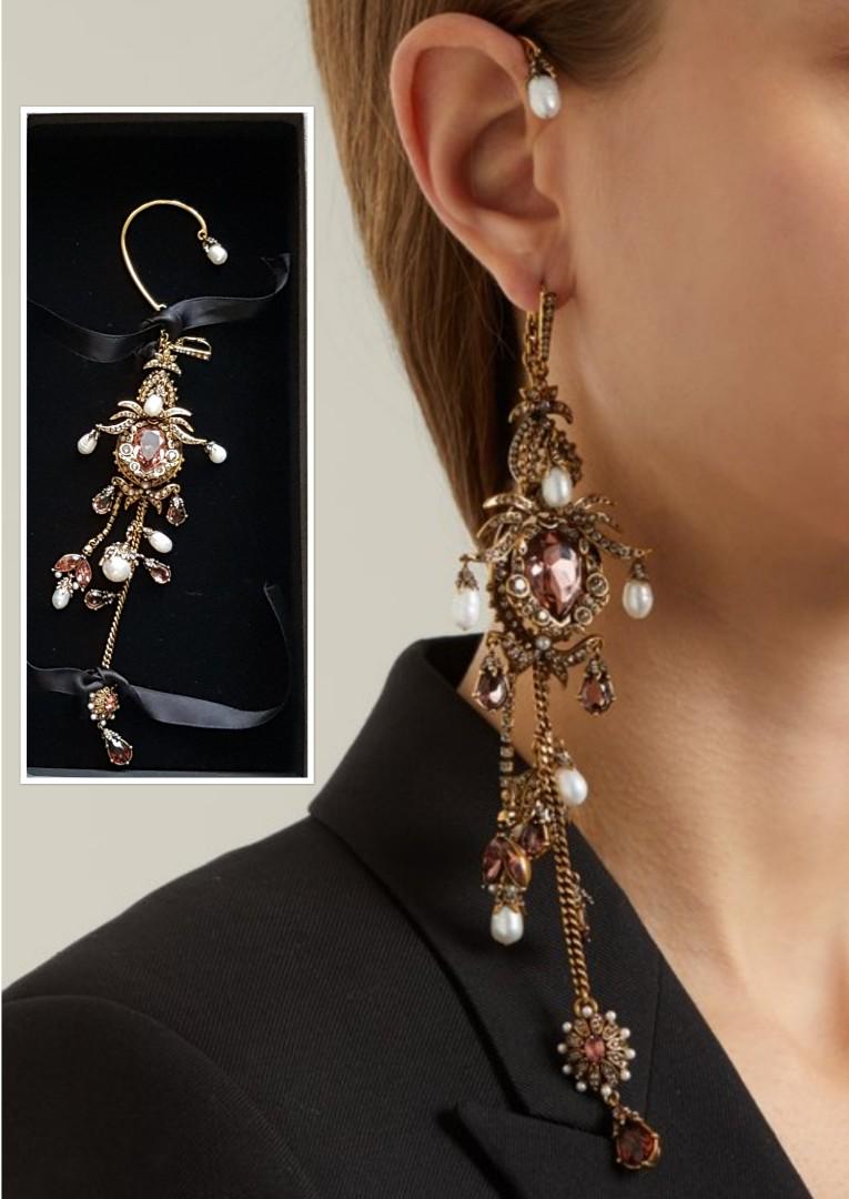 Alexander mcqueen clearance pearl earrings