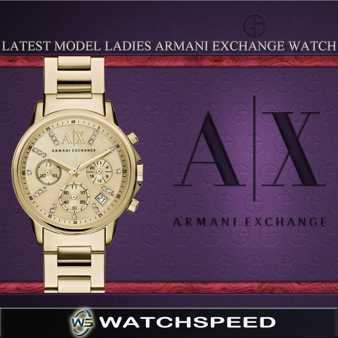 armani exchange ladies chronograph watch