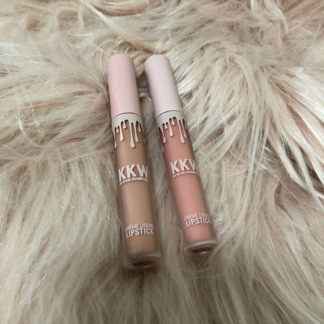 Authentic KKW Lipsticks (Kim and Kimberly) (Category: Makeup) located in Manila. Submitted by yna.shops (Listing ID 175461696, Image 1). Description: Item was bought from another seller new and was swatched only :) 500 for each and 900 for both! :) .