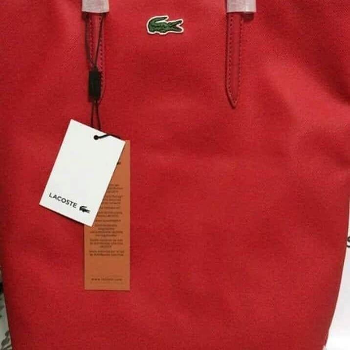 lacoste backpack red