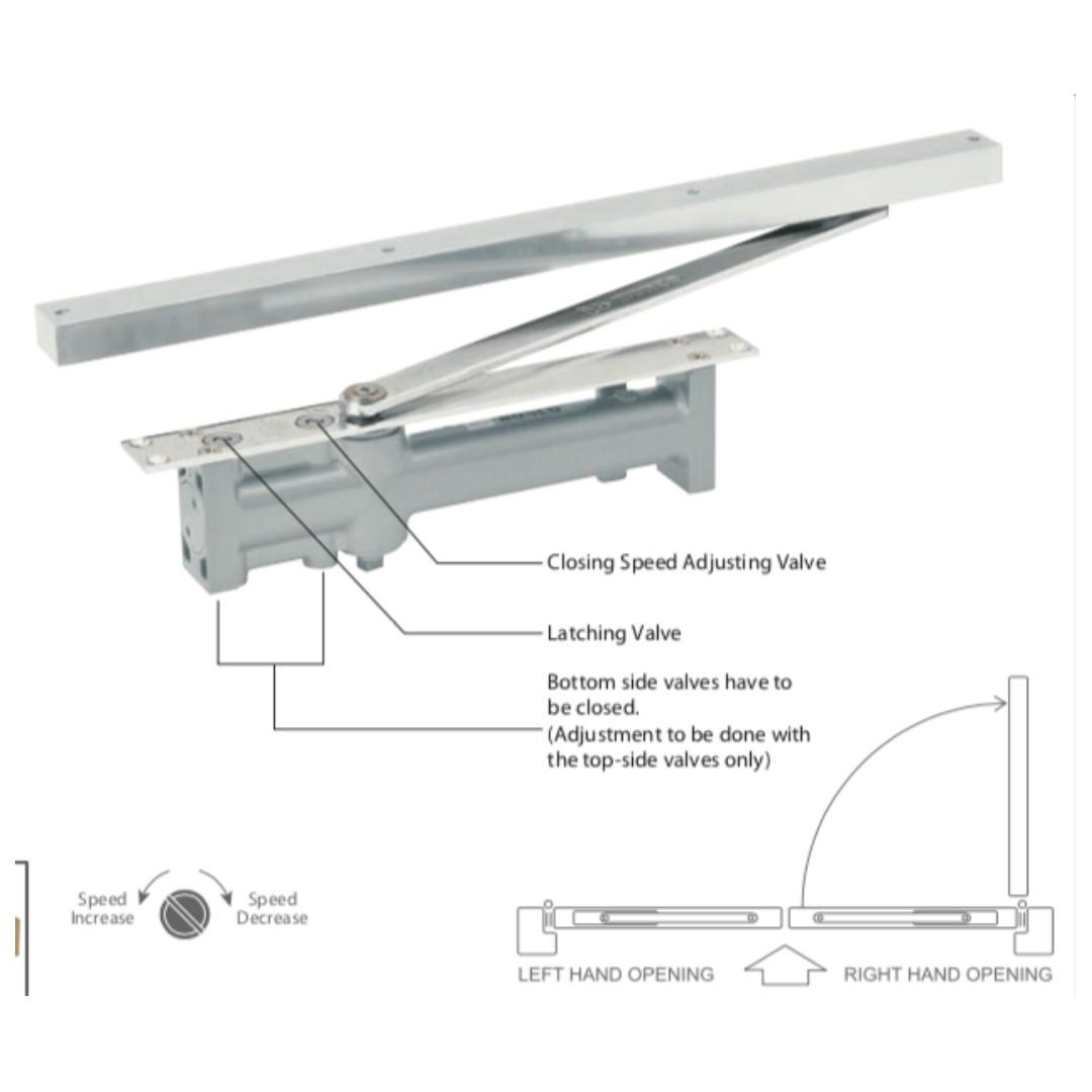 Bonco Crs 383 Concealed Door Closer En Size 2 3 60kgs Home