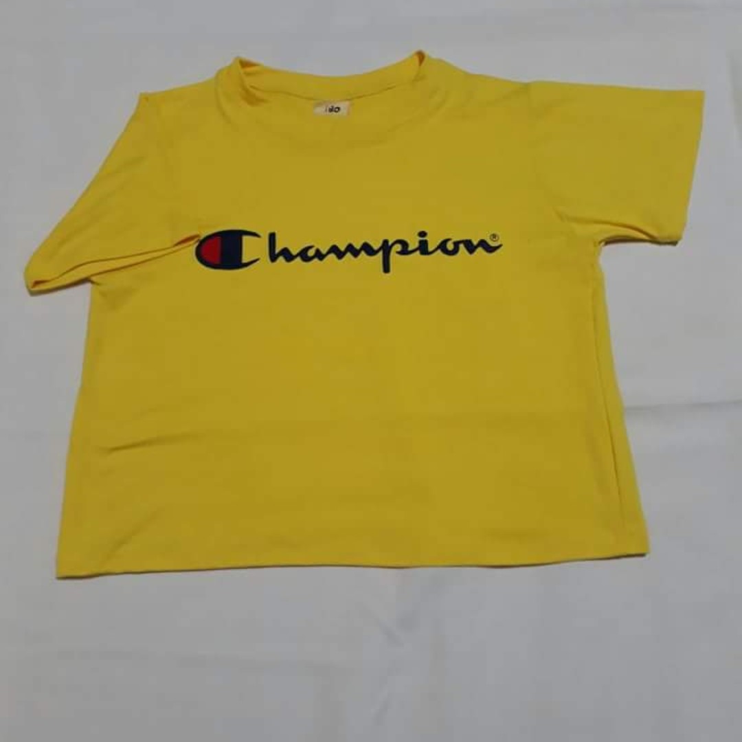 yellow champion crop top