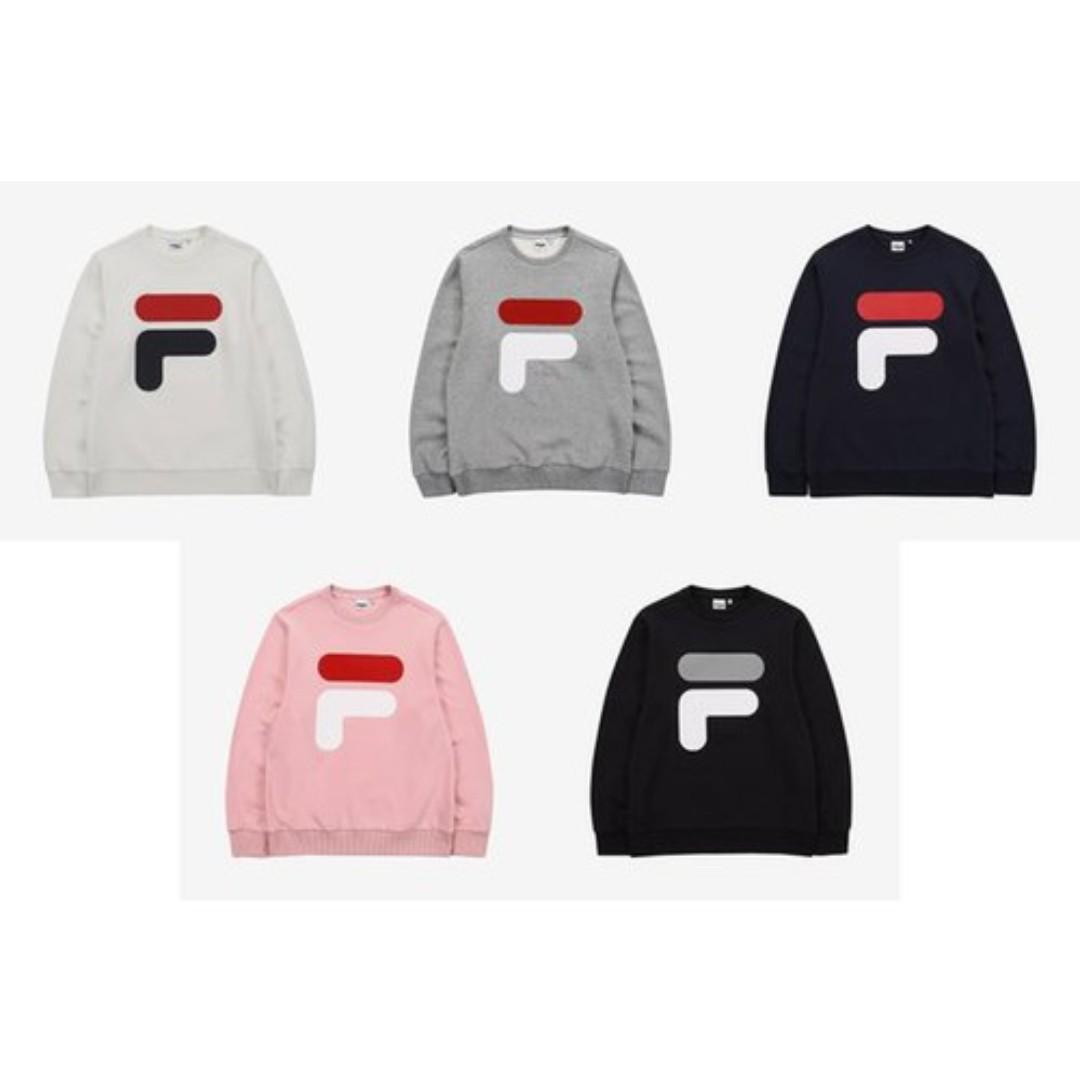 Fila Big F Logo Sweater Women S Fashion Clothes Tops On Carousell