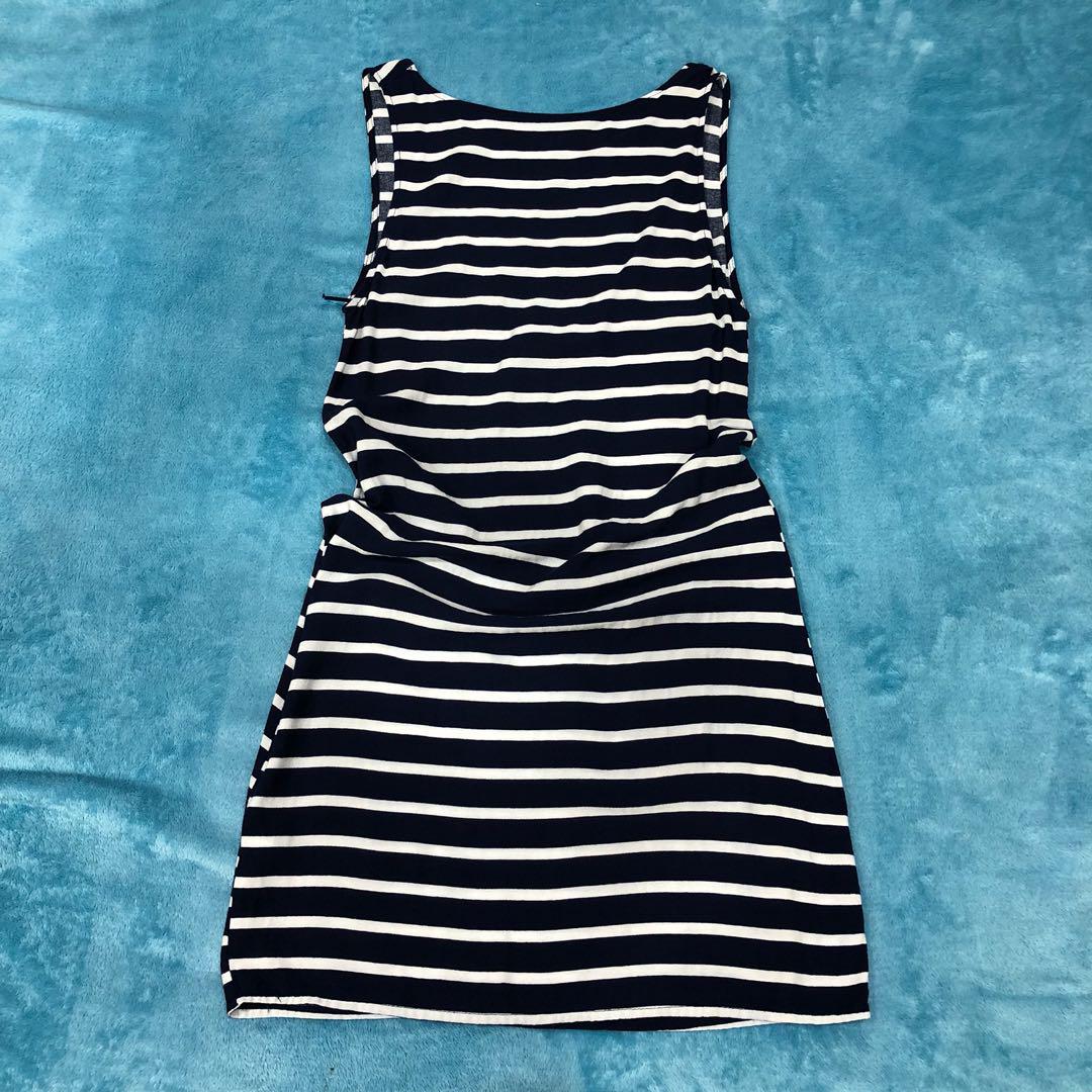 Free Shipping Mango Size Xs Sexy Backless Wrap Strip Dress