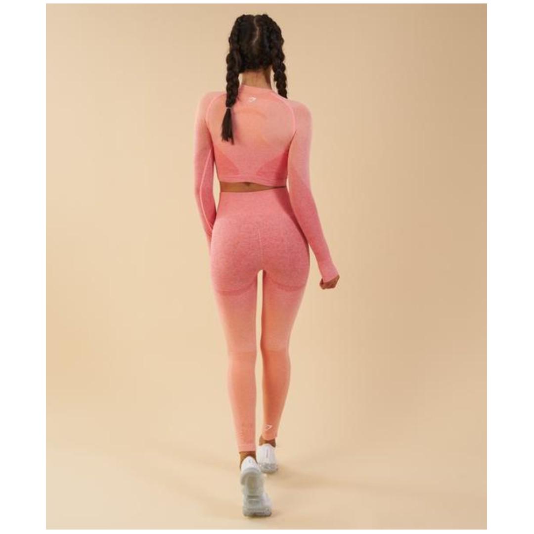 Gymshark Ombre Seamless Leggings Peach Coral Women s Fashion
