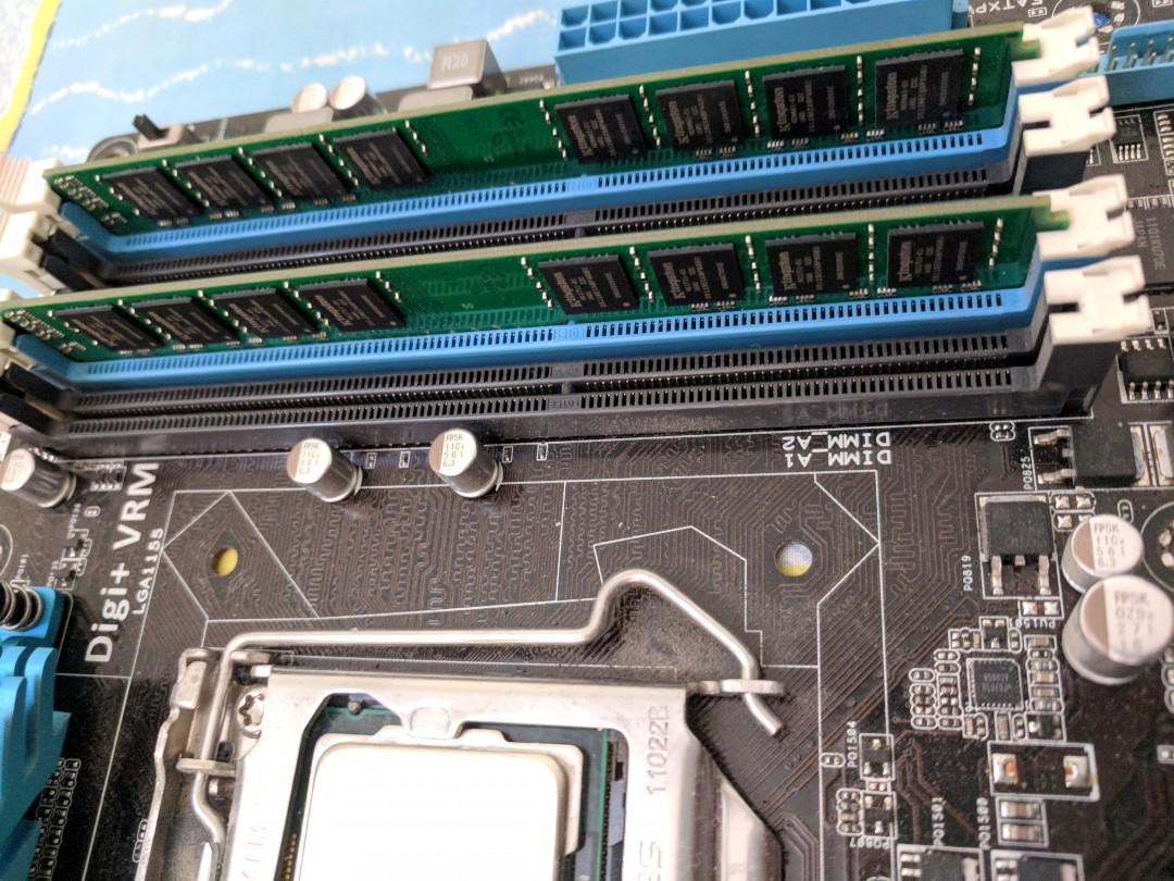 Intel Core i52500K CPU + Asus P8P67 Motherboard + 8GB Kingston DDR3